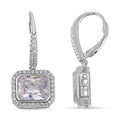 Lustro Stella Finest CZ Earrings in Rhodium Over Sterling Silver 0.25 ctw - Sticky add to cart bar