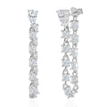 Lustro Stella Finest CZ Huggie Hoop Earrings in Rhodium Over Sterling Silver 4.25 ctw - Sticky add to cart bar
