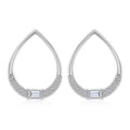 Lustro Stella Finest CZ Earrings in Rhodium Over Sterling Silver - Sticky add to cart bar