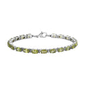 Peridot Bracelet in Stainless Steel (7.25 In) 10.70 ctw - Sticky add to cart bar