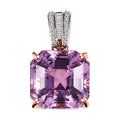 Iliana 18K Rose Gold AAA Patroke Kunzite and G-H SI Diamond Pendant without Chain 15.55 ctw - Sticky add to cart bar