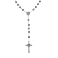 Cross Pendant Necklace 36 Inches in Silvertone - Sticky add to cart bar