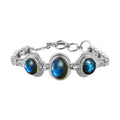 Doorbuster Malagasy Labradorite Toggle Clasp Bracelet in Stainless Steel (7.00 In) 20.30 ctw - Sticky add to cart bar