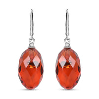 Baltic Amber Fancy Earrings in Sterling Silver
