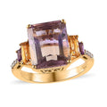 Doorbuster Premium Anahi Ametrine and Multi Gemstone Ring in Vermeil Yellow Gold Over Sterling Silver (Size 10.0) 6.10 ctw - Sticky add to cart bar