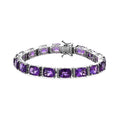 AAA Mashamba Amethyst, Moissanite Bracelet in Platinum Over Sterling Silver (7.25 In) 34.75 ctw - Sticky add to cart bar