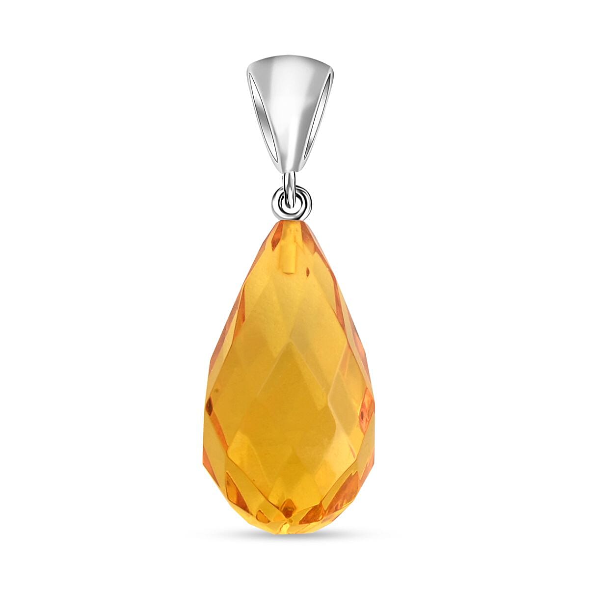 Baltic Amber Essence Pendant in Sterling Silver