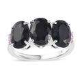 Midnight Sapphire, Madagascar Pink Sapphire Ring in Sterling Silver (Size 10.0) 5.20 ctw - Sticky add to cart bar