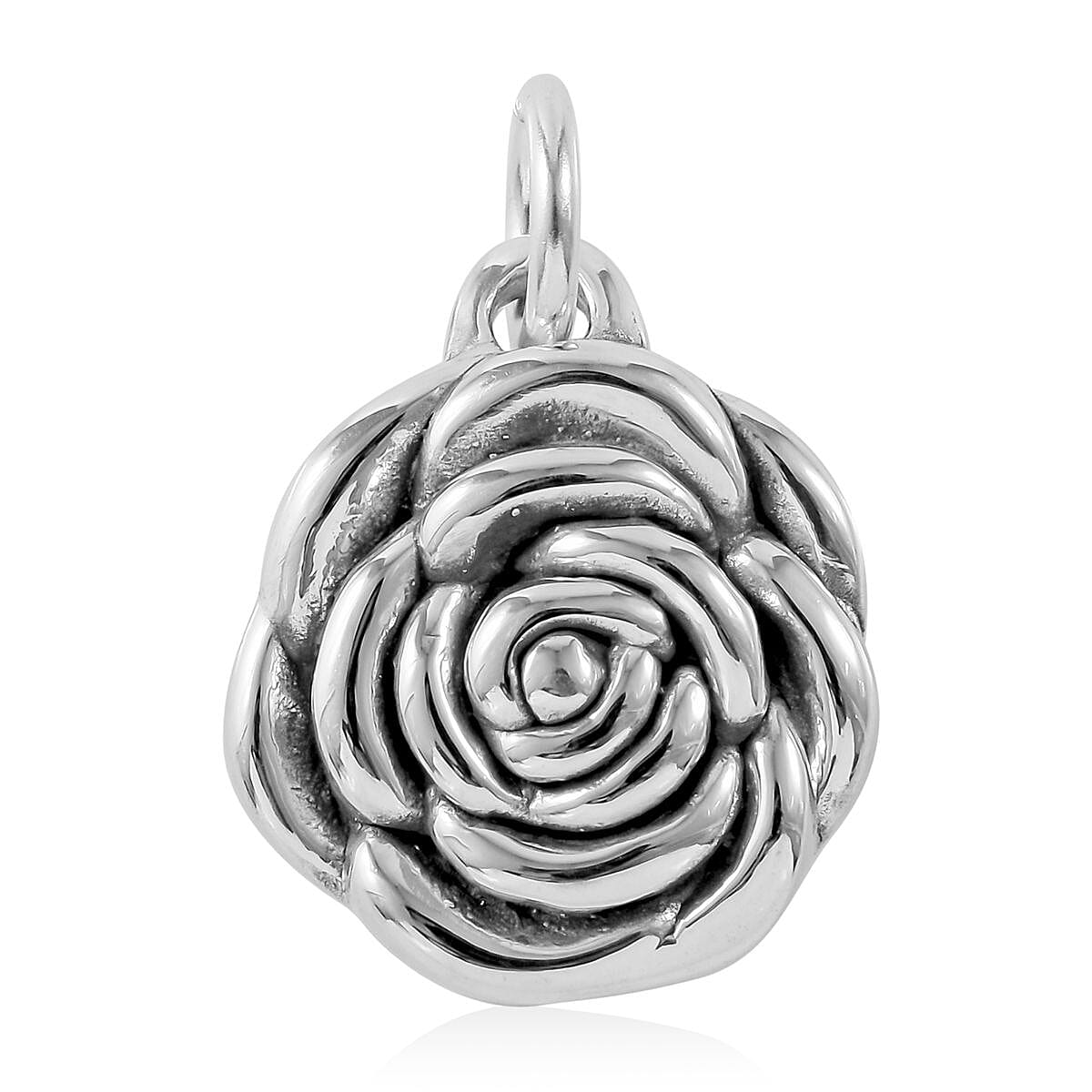Rose Pendant without Chain in Sterling Silver 2.50 Grams