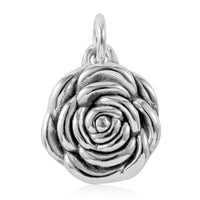 Rose Pendant without Chain in Sterling Silver 2.50 Grams