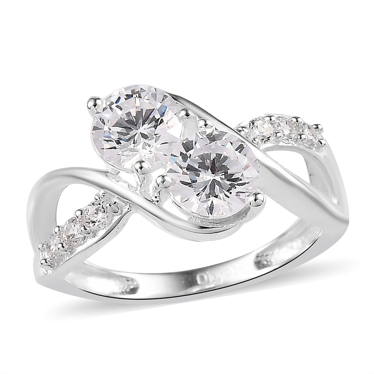 Simulated Diamond Ring in Sterling Silver (Size 10.0) 2.65 ctw