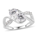 Simulated Diamond Ring in Sterling Silver (Size 10.0) 2.65 ctw - Sticky add to cart bar