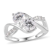 Simulated Diamond Ring in Sterling Silver (Size 10.0) 2.65 ctw