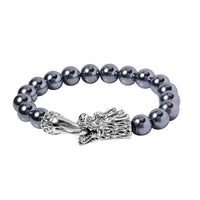Doorbuster Terahertz Beaded Dragon Bracelet in Stainless Steel (6.75 In) 150.00 ctw