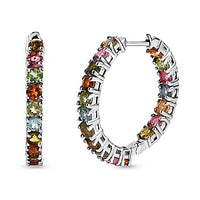 Multi-Tourmaline 3.96 ctw Earrings