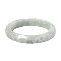 Natural Jade Carved Bangle Bracelet (6.75 in) 270.00 ctw - Sticky add to cart bar