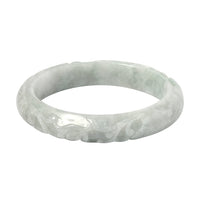 Natural Jade Carved Bangle Bracelet (6.75 in) 270.00 ctw