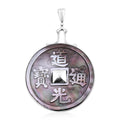 Sajen Silver Mother Of Pearl Coin Pendant in Sterling Silver - Sticky add to cart bar