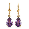 Premium Mashamba Amethyst Lever Back Earrings in Vermeil Yellow Gold Over Sterling Silver 5.35 ctw - Sticky add to cart bar
