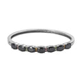Midnight Sapphire and Multi-Tourmaline Bangle Bracelet in Stainless Steel (6.50 In) 20.25 ctw - Sticky add to cart bar