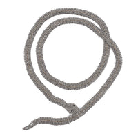 Doorbuster Black and Grey Austrian Crystal Necklace (34.50 Inches) in Silvertone