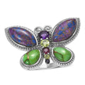 Mojave Purple Turquoise and Multi Gemstone Ring in Stainless Steel 9.10 ctw - Sticky add to cart bar