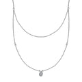 Diamond Fancy Necklace 18 Inches in Rhodium Over Sterling Silver 0.15 ctw - Sticky add to cart bar