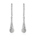 Diamond Dangle Earrings in Rhodium Over Sterling Silver 0.50 ctw - Sticky add to cart bar