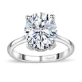 Moissanite Solitaire Ring in Platinum Over Sterling Silver (Size 10.0) 3.65 ctw - Sticky add to cart bar
