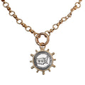 United States Half Dollar Coin Necklace 20 Inches in Silvertone and Goldtone - Sticky add to cart bar