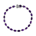 African Amethyst Link Bracelet in Platinum Over Sterling Silver (7.25 In) 10.35 ctw - Sticky add to cart bar