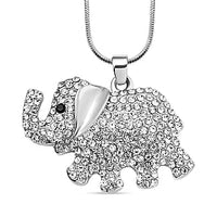 Black and White Austrian Crystal Necklace in Silvertone (24-26 Inches)