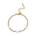 Simulated Diamond Butterfly Bracelet in ION Plated YG Stainless Steel (6.00-7.50In) - Sticky add to cart bar