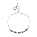 Tanzanite Bolo Bracelet in Platinum Over Sterling Silver (10.50 In) 1.00 ctw - Sticky add to cart bar