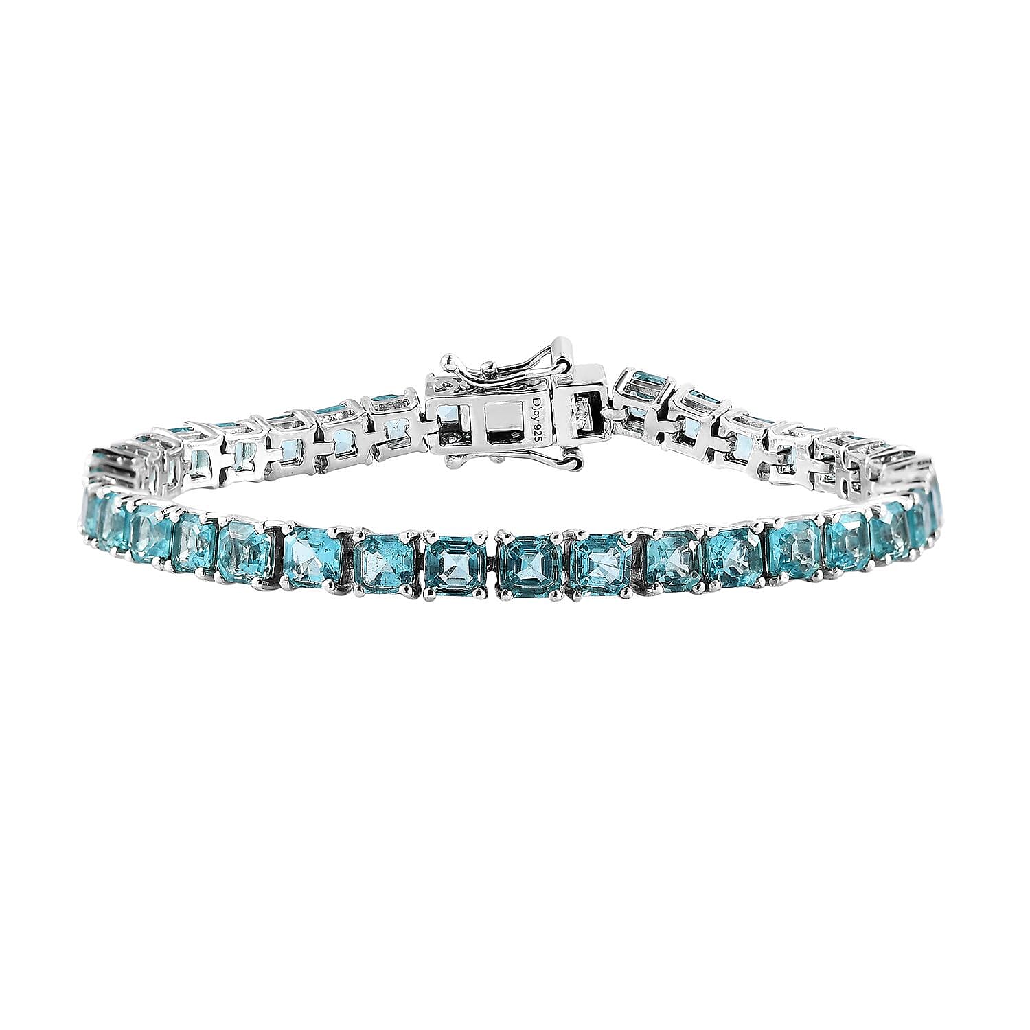 Doorbuster Asscher Cut Brazilian Cherry Citrine Bracelet in Platinum Over Sterling Silver (6.50 In) 11.00 ctw