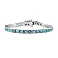 Doorbuster Asscher Cut Brazilian Cherry Citrine Bracelet in Platinum Over Sterling Silver (6.50 In) 11.00 ctw - Sticky add to cart bar