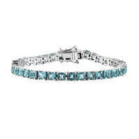 Doorbuster Asscher Cut Brazilian Cherry Citrine Bracelet in Platinum Over Sterling Silver (6.50 In) 11.00 ctw