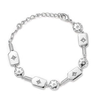 Karis White Zircon Bracelet in Platinum Bond (6.50-8.0In) 0.08 ctw