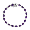 Doorbuster African Amethyst Bracelet in Platinum Over Sterling Silver (6.50 In) 6.85 ctw - Sticky add to cart bar
