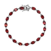 Doorbuster African Amethyst Bracelet in Platinum Over Sterling Silver (6.50 In) 6.85 ctw