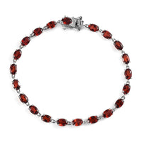 Mozambique Garnet Bracelet in Platinum Over Sterling Silver (7.25 In) 12.50 ctw