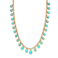 Premium Sleeping Beauty Turquoise Necklace 18-20 Inches in Vermeil Yellow Gold Over Sterling Silver 14.15 ctw - Sticky add to cart bar