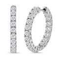Doorbuster Moissanite Inside Out Hoop Earrings in Platinum Over Sterling Silver 3.75 ctw - Sticky add to cart bar