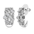 Moissanite J-Hoop Earrings in Platinum Over Sterling Silver 1.25 ctw - Sticky add to cart bar
