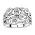 Doorbuster Moissanite Ring in Platinum Over Sterling Silver (Size 10.0) 1.30 ctw - Sticky add to cart bar