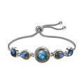 Malagasy Labradorite 9.50 ctw Bracelet in Stainless Steel (10.50 In) - Sticky add to cart bar