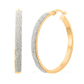 Polvere Di Stelle Italian 10K Yellow and White Gold Hoop Earrings 2.10 Grams - Sticky add to cart bar