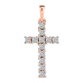 Diamond Accent Cross Pendant in 14K YG Over Sterling Silver - Sticky add to cart bar