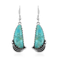 Santa Fe Style Turquoise Earrings in Sterling Silver 1.75 ctw - Sticky add to cart bar