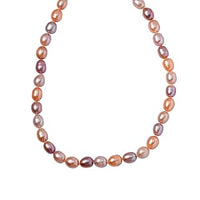 Multi Freshwater Pearl 350.00 ctw Necklace in Rhodium Over Sterling Silver 18 Inches